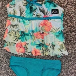Tropical Teal Kids Bikini Set